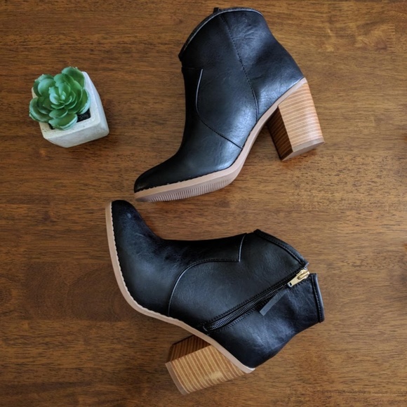 Maurices Shoes - Maurices Black Leather Booties
